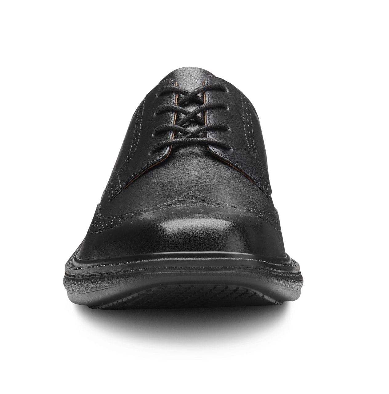 Dr. Comfort Wing Men's Dress Shoe - Black - front_toe