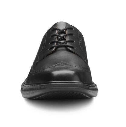 Dr. Comfort Wing Men's Dress Shoe - Black - front_toe