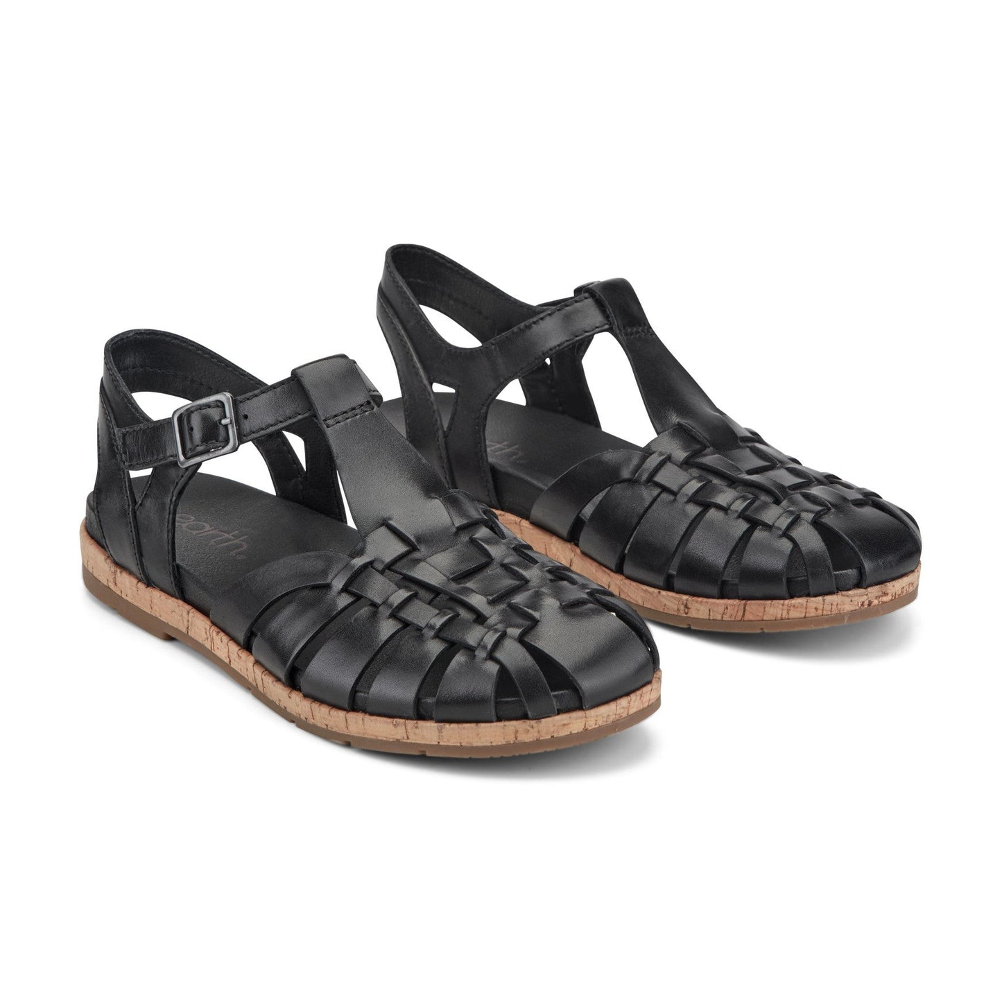 Earth Alazia Cushioned Arch Support Fisherman Sandal Women's - Black Leather - 2
