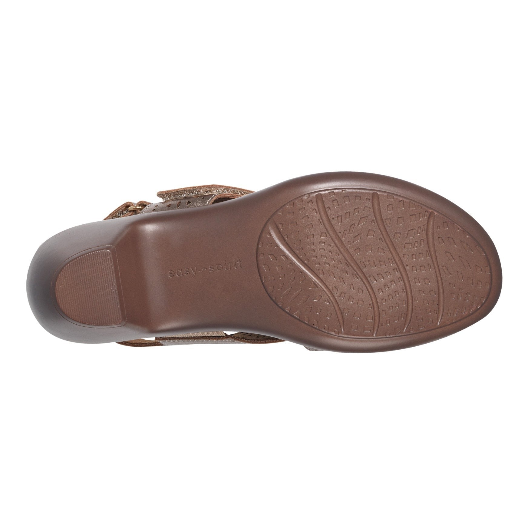 Easy Spirit Calix Cushioned Arch Support Women's Heeled Sandal - Bronze Leather - 6