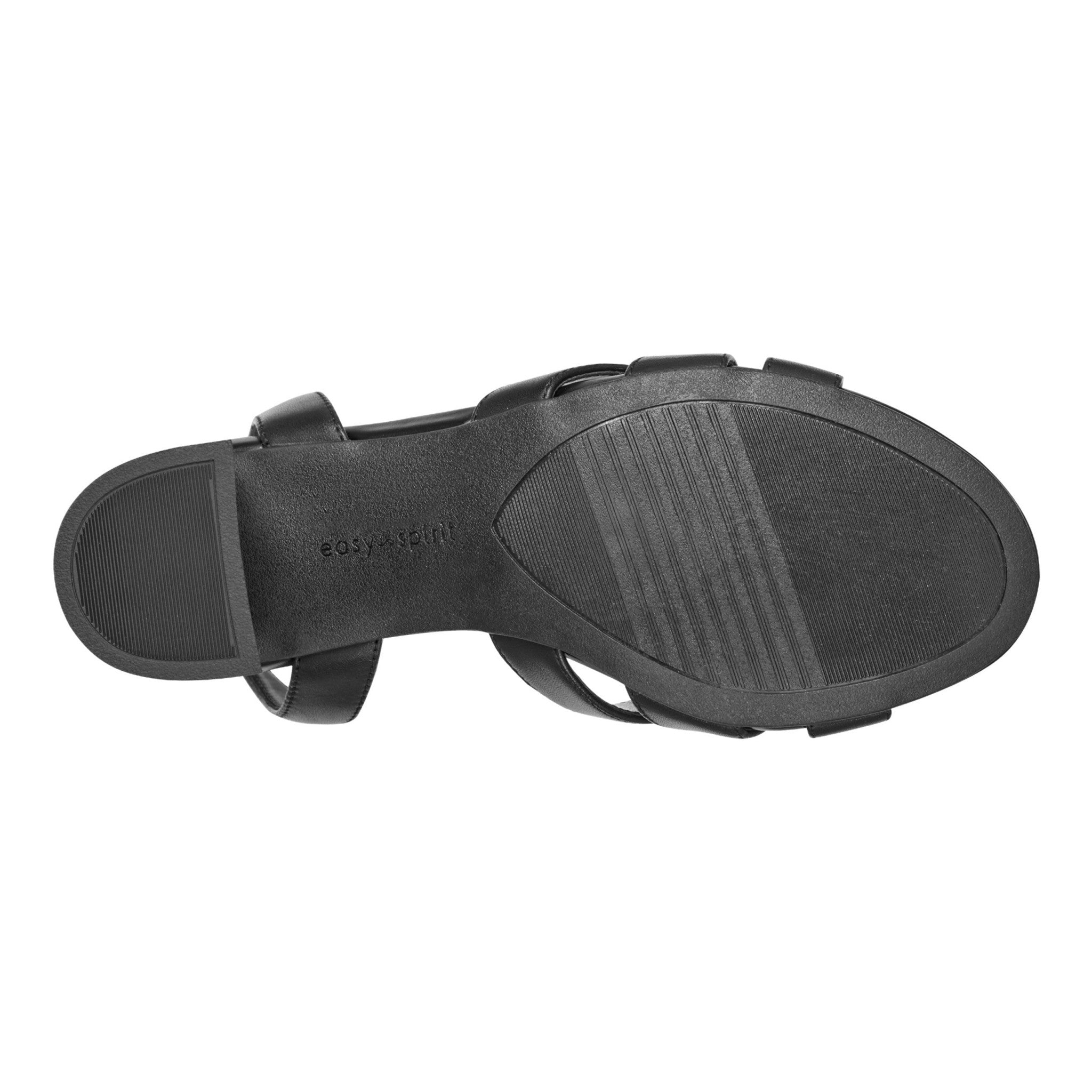 Easy Spirit Delicia Cushioned Arch Support Block Heel Women's Dress Sandal - Black Leather - 6