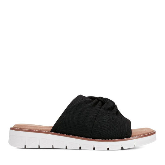 Easy Spirit Josy Knotted Cushioned Arch-Support Slide Women's Slide Sandal - Black - 1