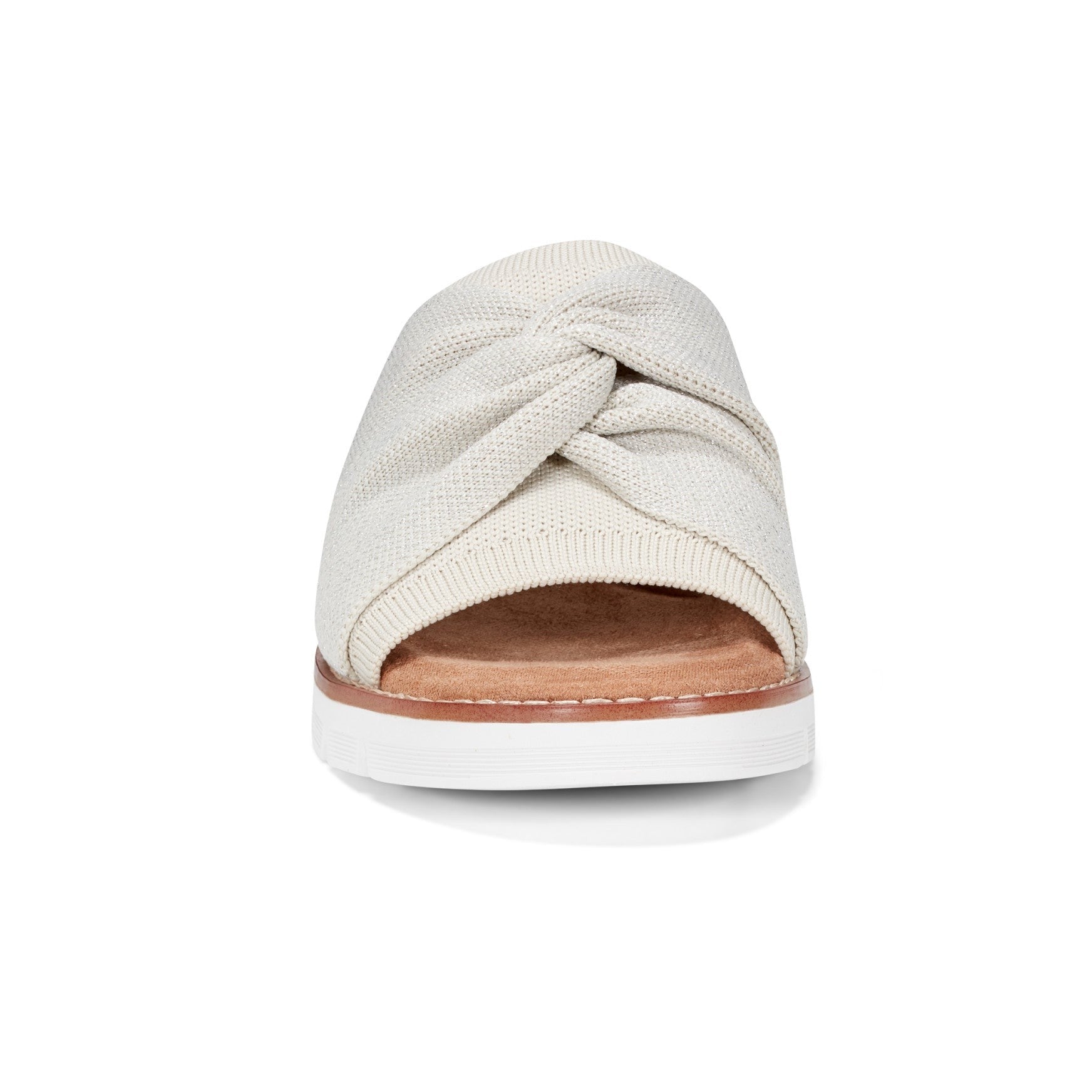 Easy Spirit Josy Knotted Cushioned Arch-Support Slide Women's Slide Sandal - Ivory - 3