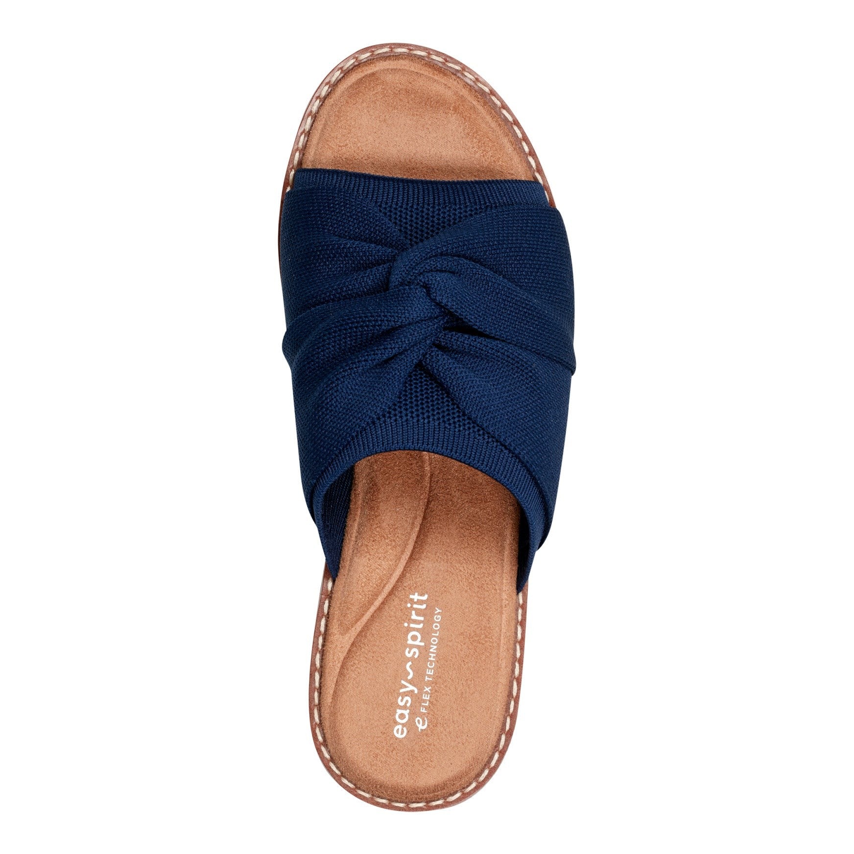 Easy Spirit Josy Knotted Cushioned Arch-Support Slide Women's Slide Sandal - Navy - 5