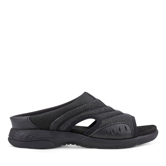 Easy Spirit Traciee Cushioned Arch Support Slip On Sandal Women's - Black Glitter - 1