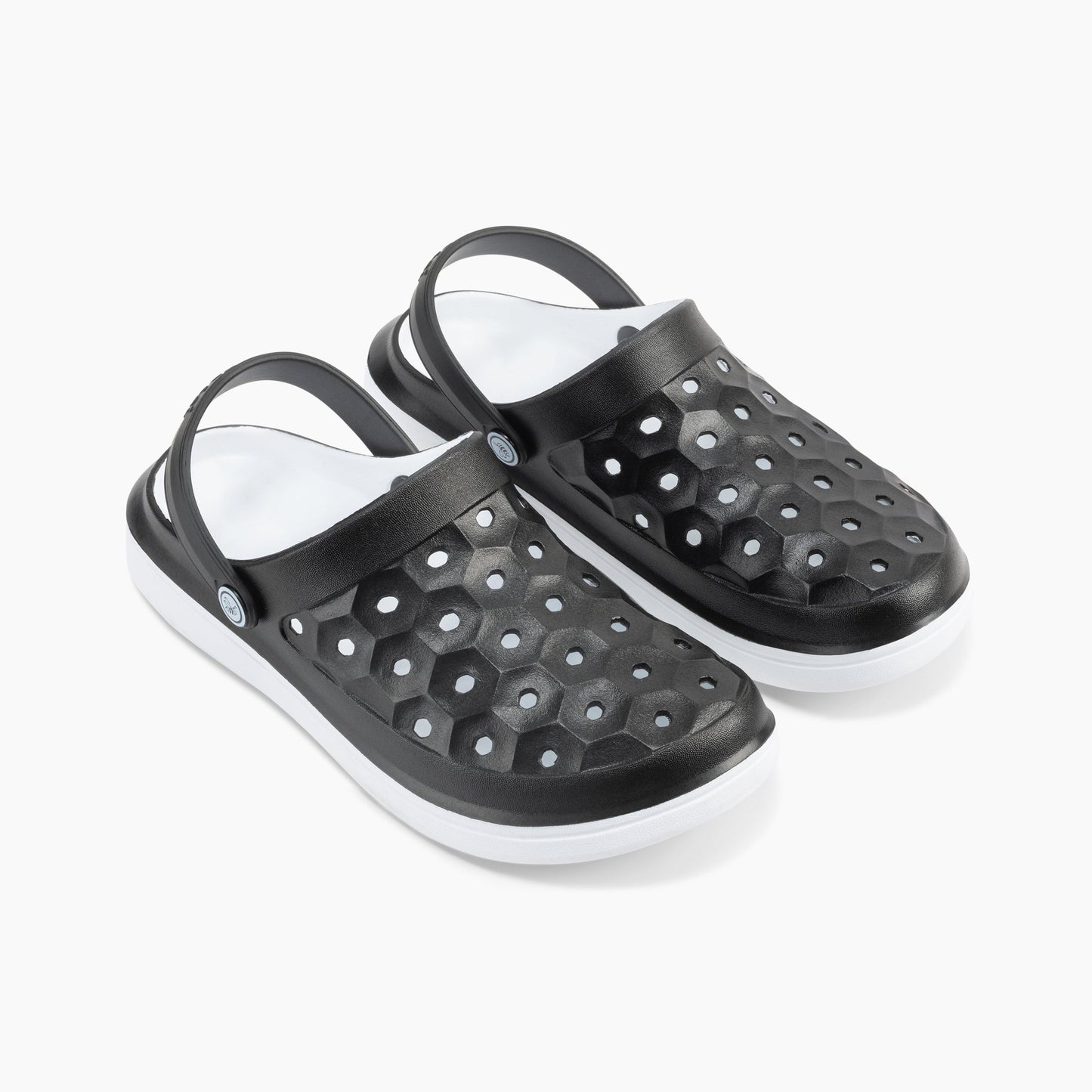 Joybees Men's Varsity Clog - Black / White - Profile