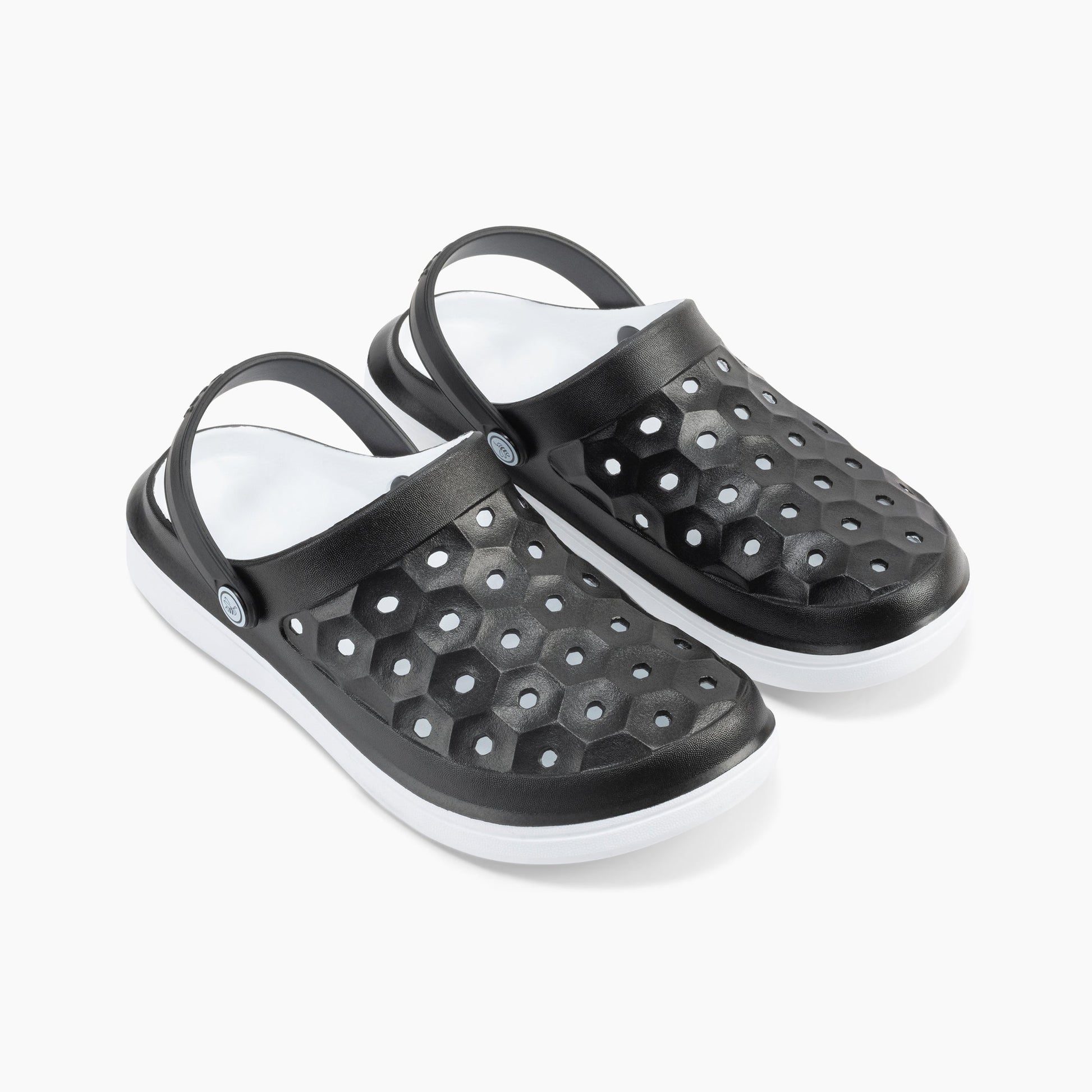 Joybees Men's Varsity Clog - Black / White - Profile