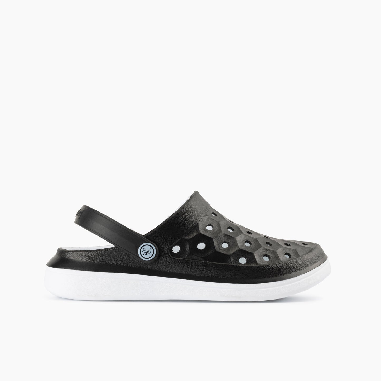 Joybees Men's Varsity Clog - Black / White - Side