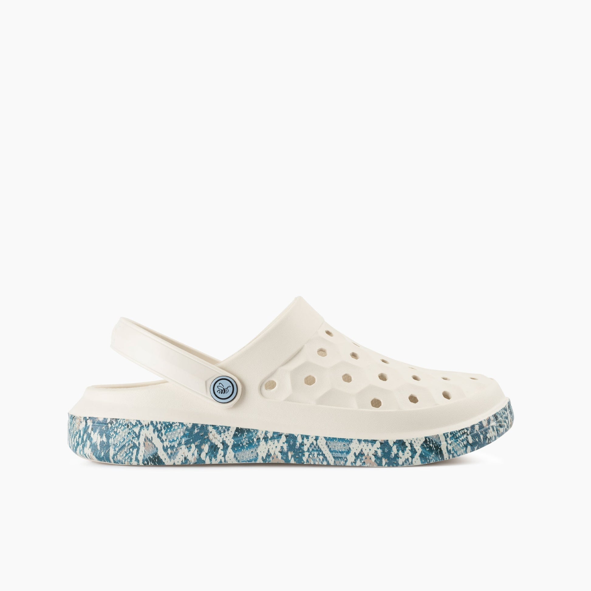 Joybees Men's Varsity Clog - Bone Snakeskin - Side