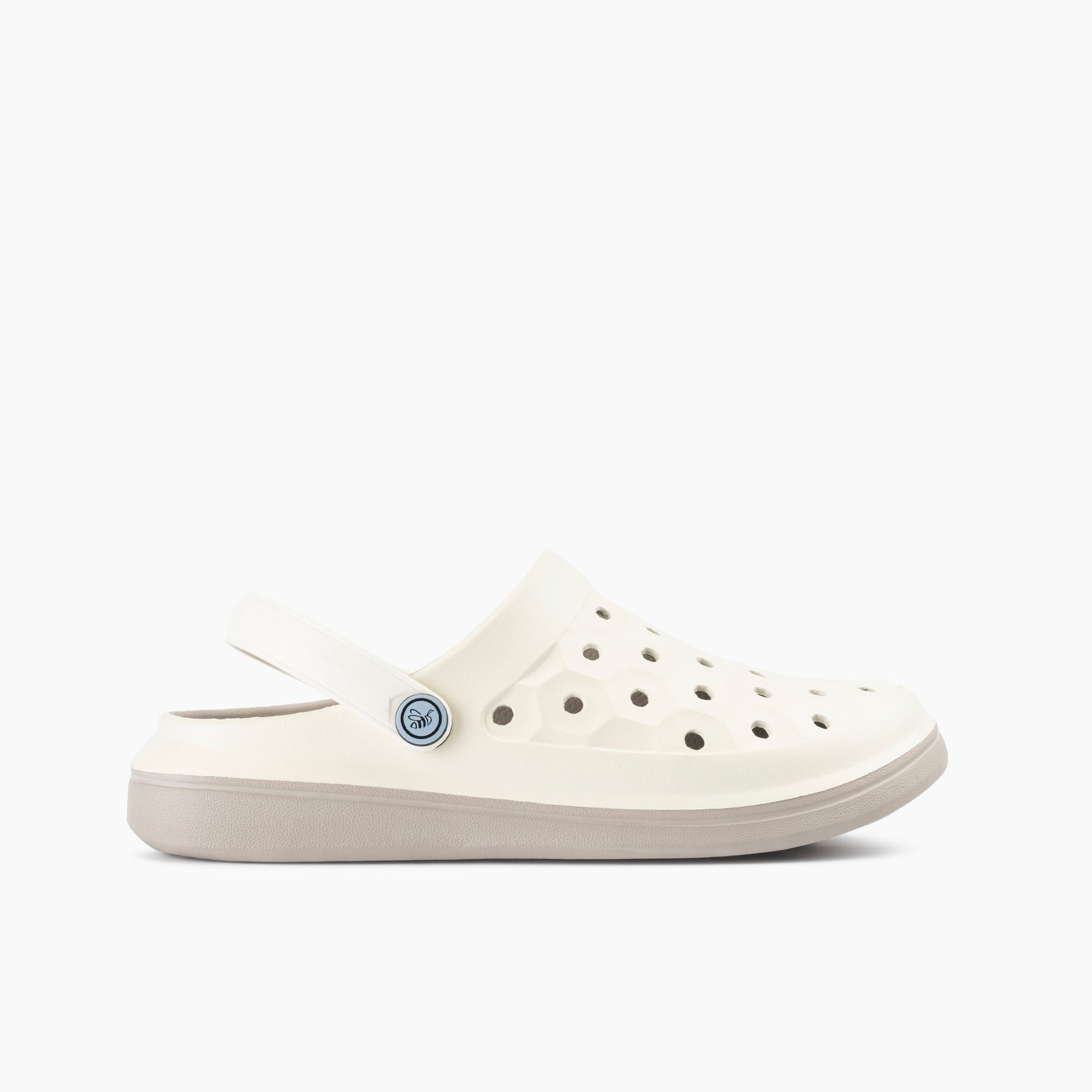 Joybees Men's Varsity Clog - Bone / Taupe - Side