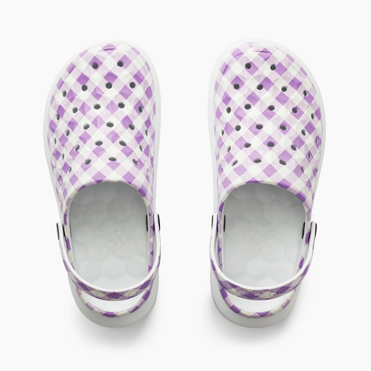 Joybees Men's Varsity Clog - Lilac Gingham - Top