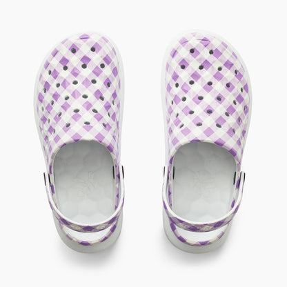 Joybees Men's Varsity Clog - Lilac Gingham - Top