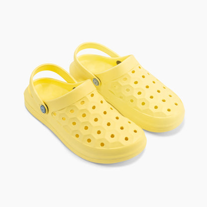 Joybees Men's Varsity Clog - Yellow Iris - Profile