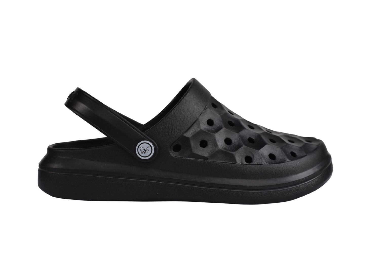 Joybees Varsity Clog - Unisex Comfort Clog - Black - Side