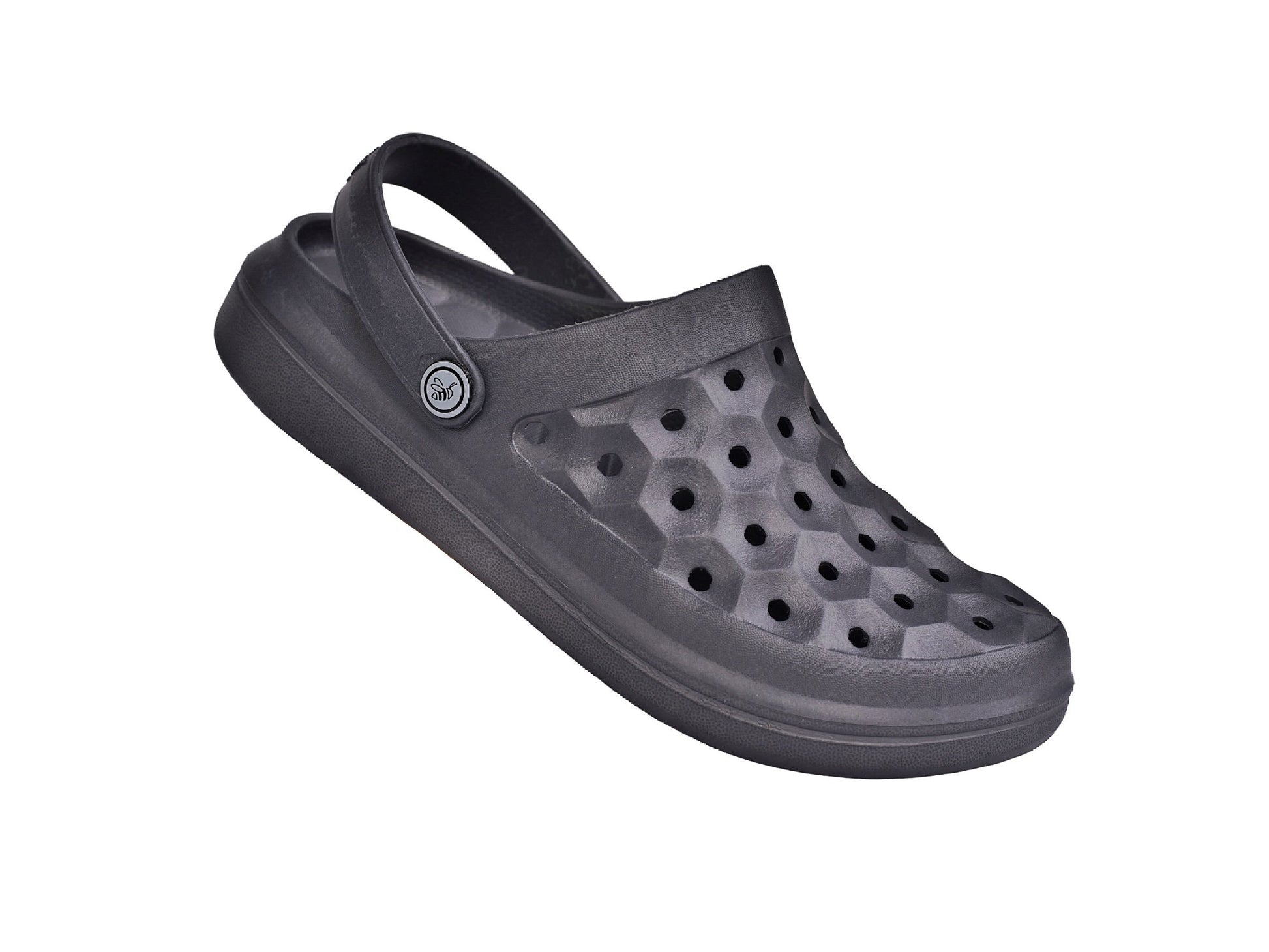 Joybees Varsity Clog - Unisex Comfort Clog - Charcoal - Strap Detail