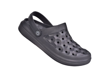 Joybees Varsity Clog - Unisex Comfort Clog - Charcoal - Strap Detail