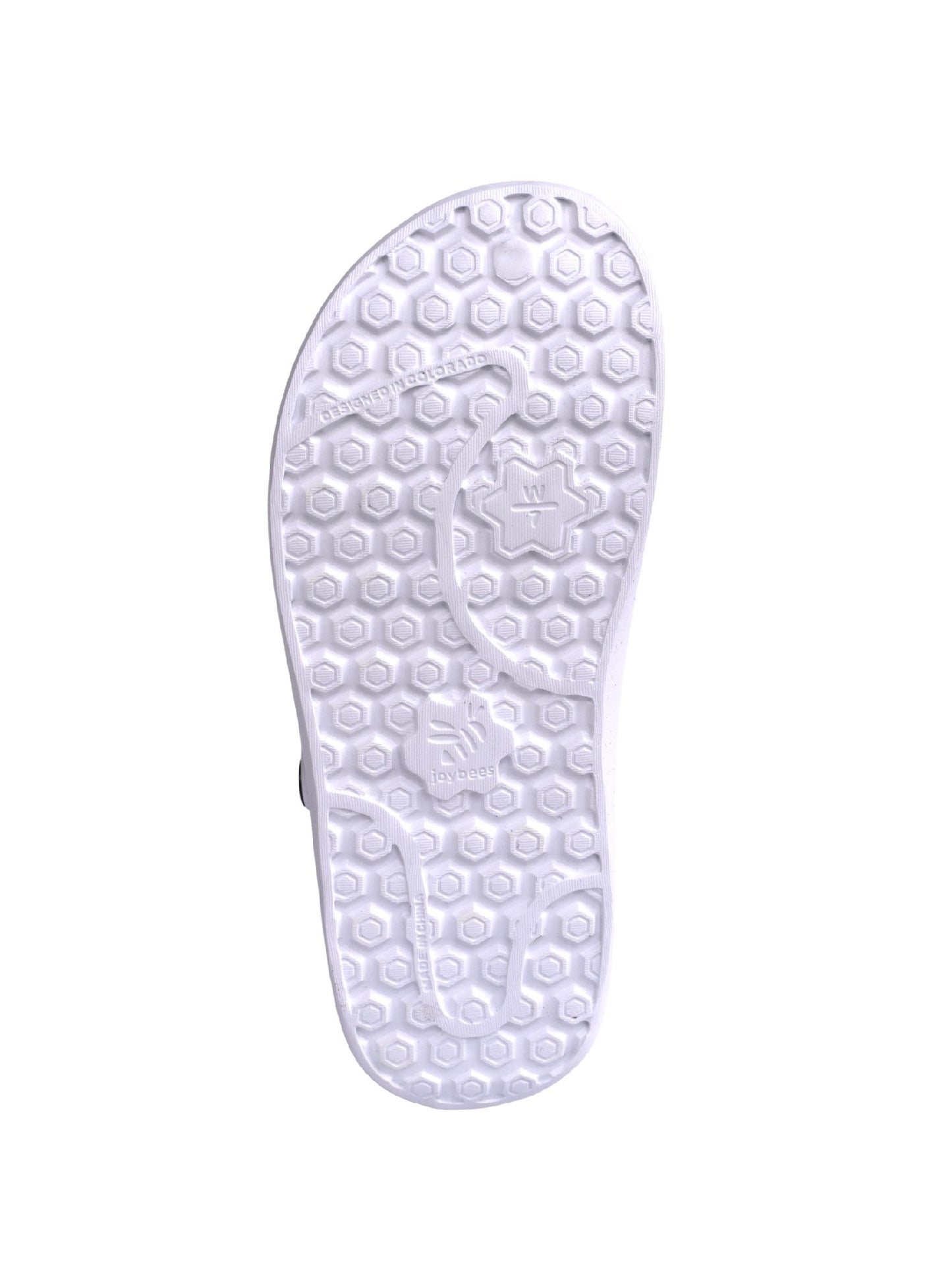 Joybees Varsity Clog - Unisex Comfort Clog - White - Bottom