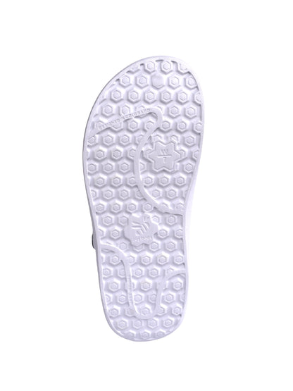 Joybees Varsity Clog - Unisex Comfort Clog - White - Bottom