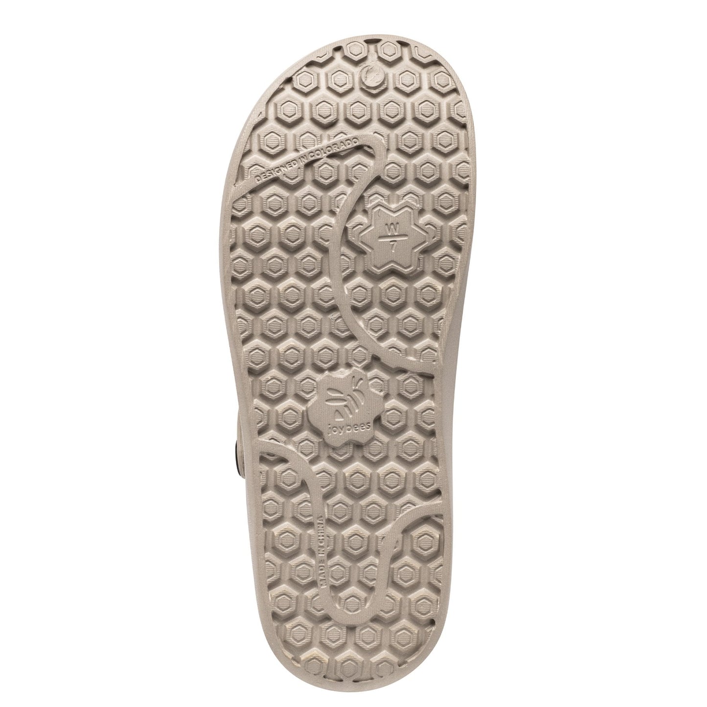 Joybees Varsity Clog - Unisex Comfort Clog - Taupe - Bottom