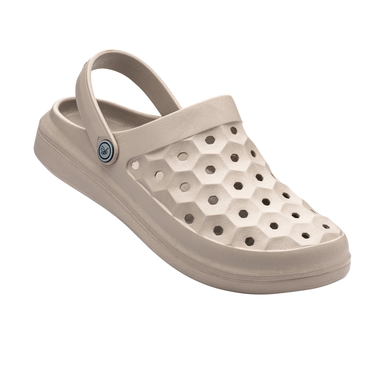 Joybees Varsity Clog - Unisex Comfort Clog - Taupe - Strap Detail