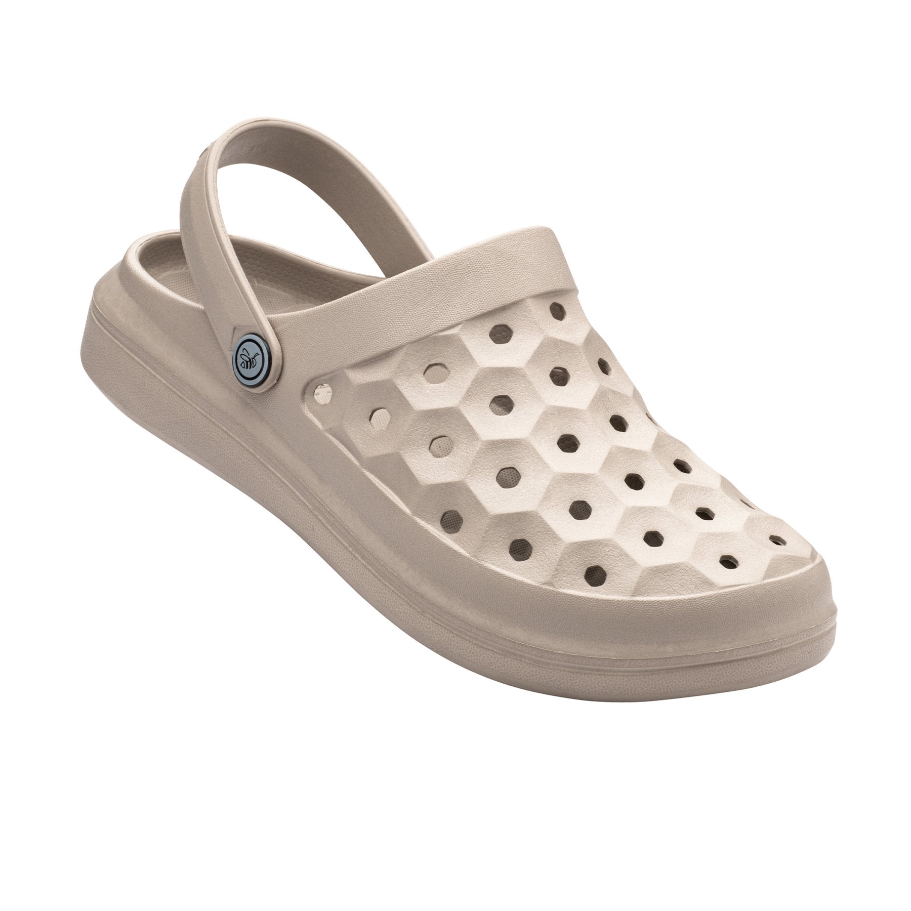 Joybees Varsity Clog - Unisex Comfort Clog - Taupe - Strap Detail