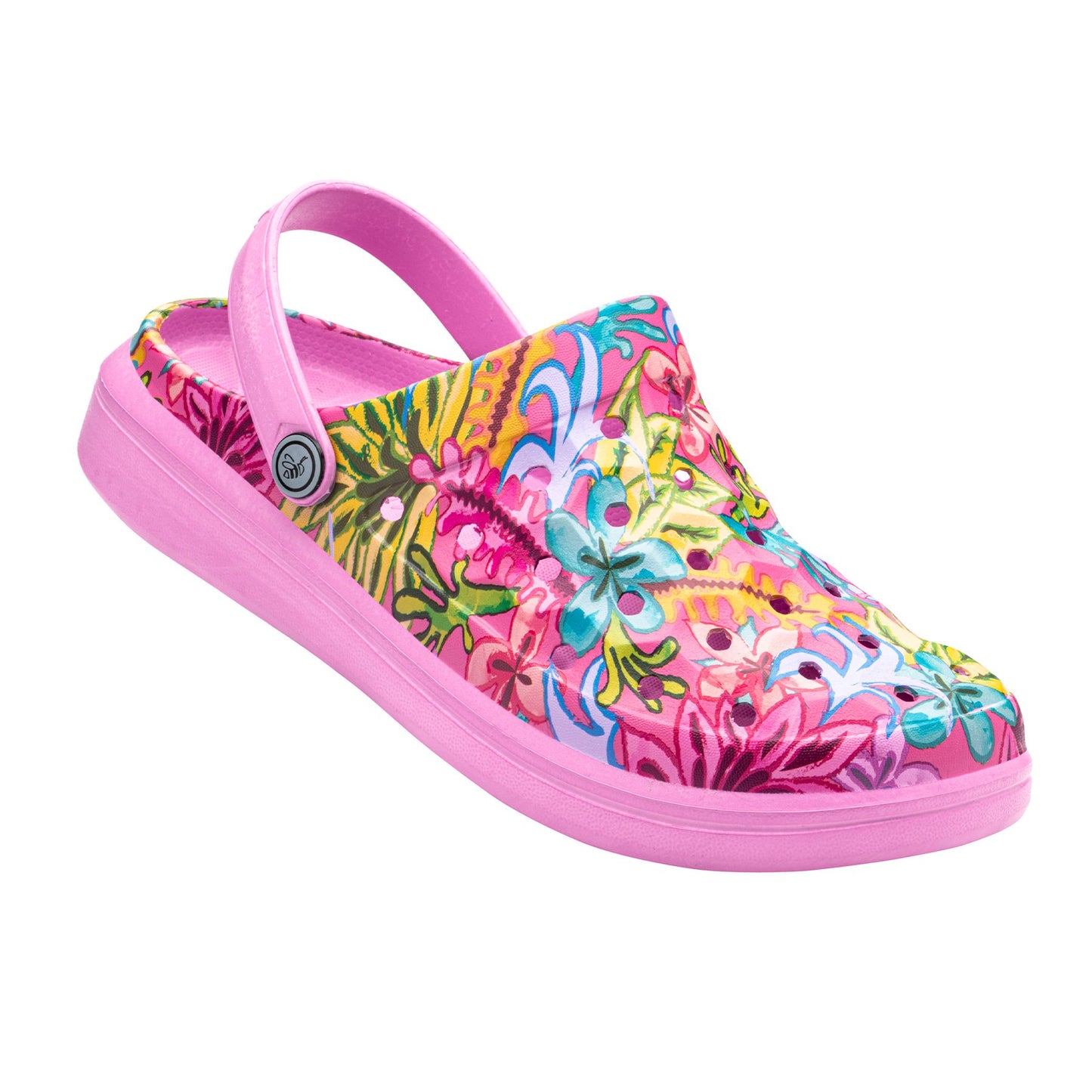 Joybees Varsity Clog - Unisex Comfort Clog - Graphic Psychedelic Tropical Orc Right
