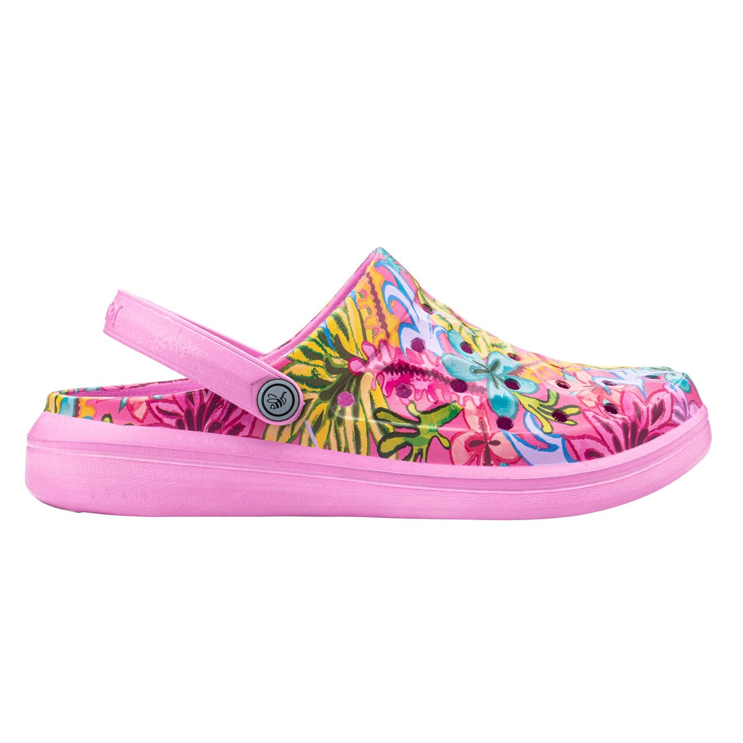 Joybees Varsity Clog - Unisex Comfort Clog - Graphic Psychedelic Tropical Orc Side