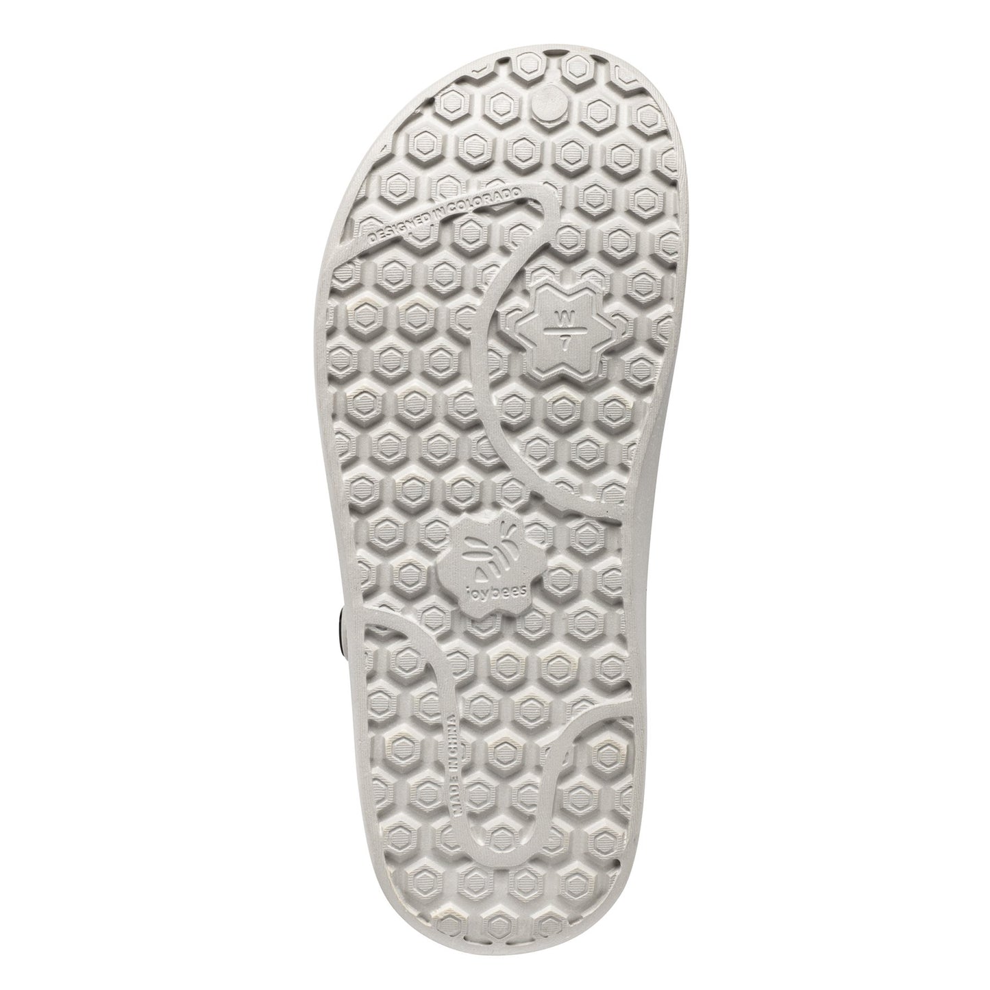 Joybees Varsity Clog - Unisex Comfort Clog - Graphic Paisely Light Grey Bottom