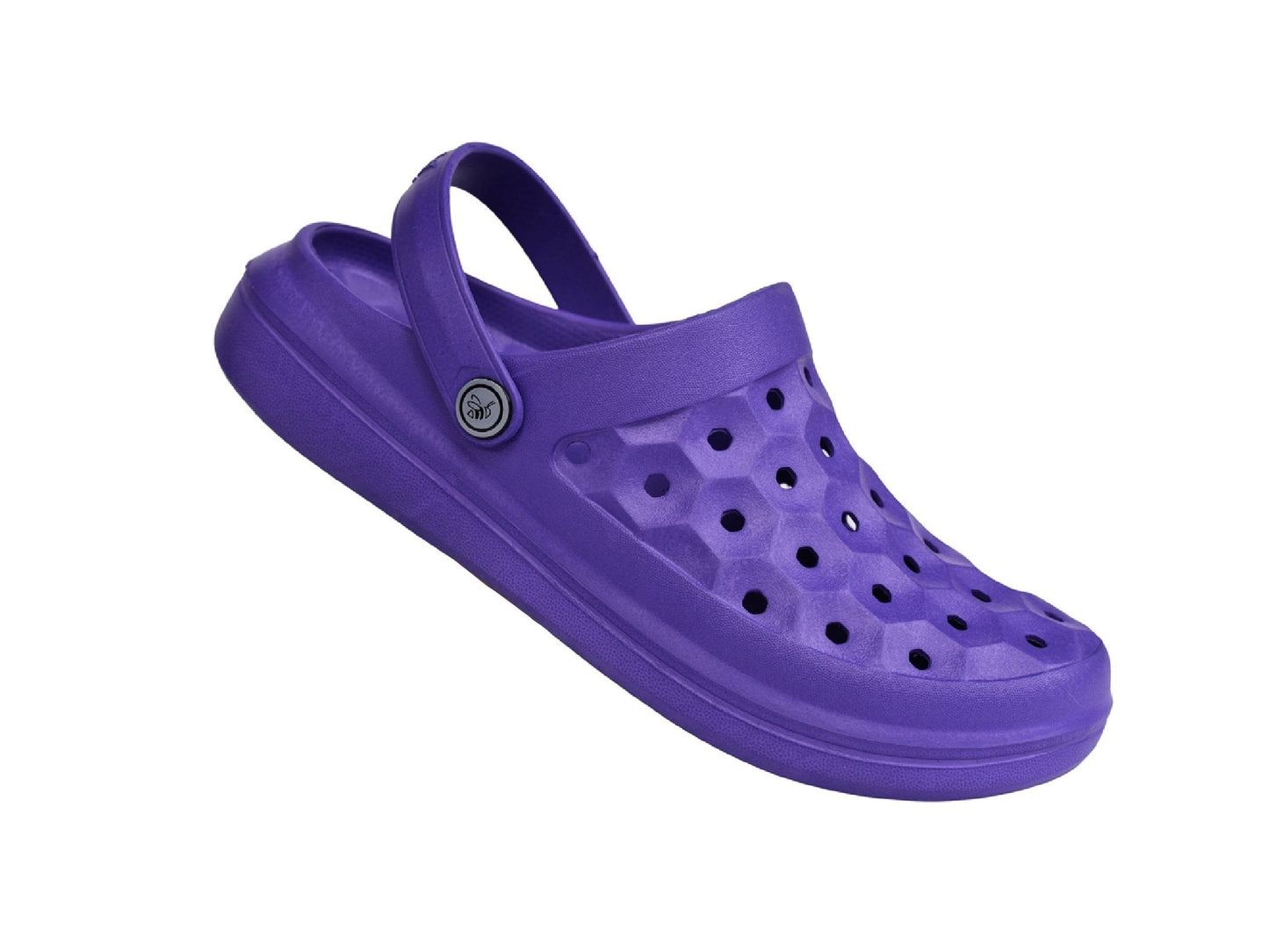 Joybees Varsity Clog - Unisex Comfort Clog - Violet - Strap Detail