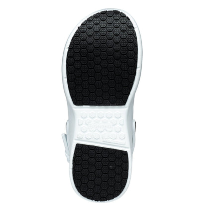 Joybees Work Clog - Unisex Slip Resistant Professional Shoe - White - Bottom