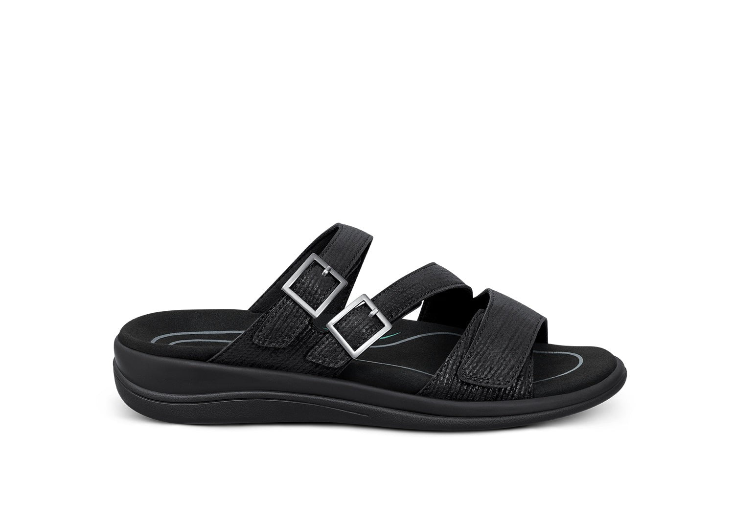 Orthofeet Sahara Weave Women's Sandals - Black - Product View - 1