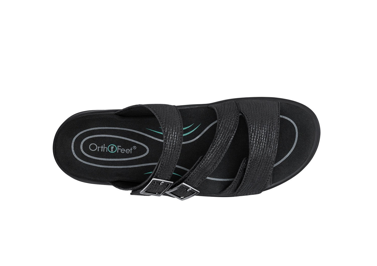 Orthofeet Sahara Weave Women's Sandals - Black - Product View - 7