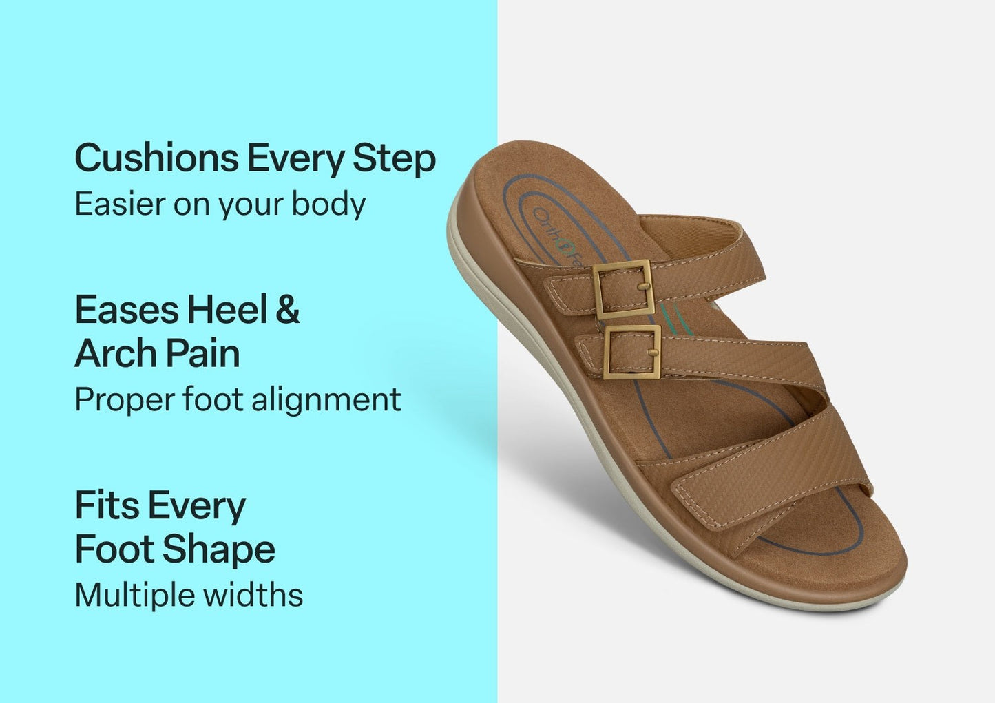 Orthofeet Sahara Weave Women's Sandals - Natural - Comfort Benefits - 3