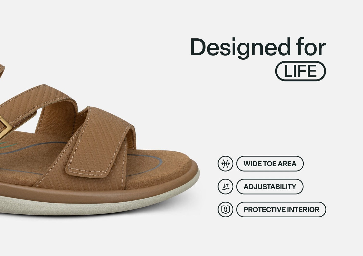 Orthofeet Sahara Weave Women's Sandals - Natural - Feature Detail - 5