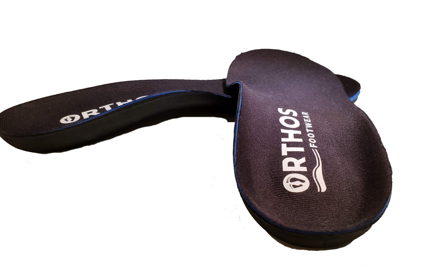 ORTHOS Footwear Replacement Orthotic Insoles Full Length - full back Black - Fabric