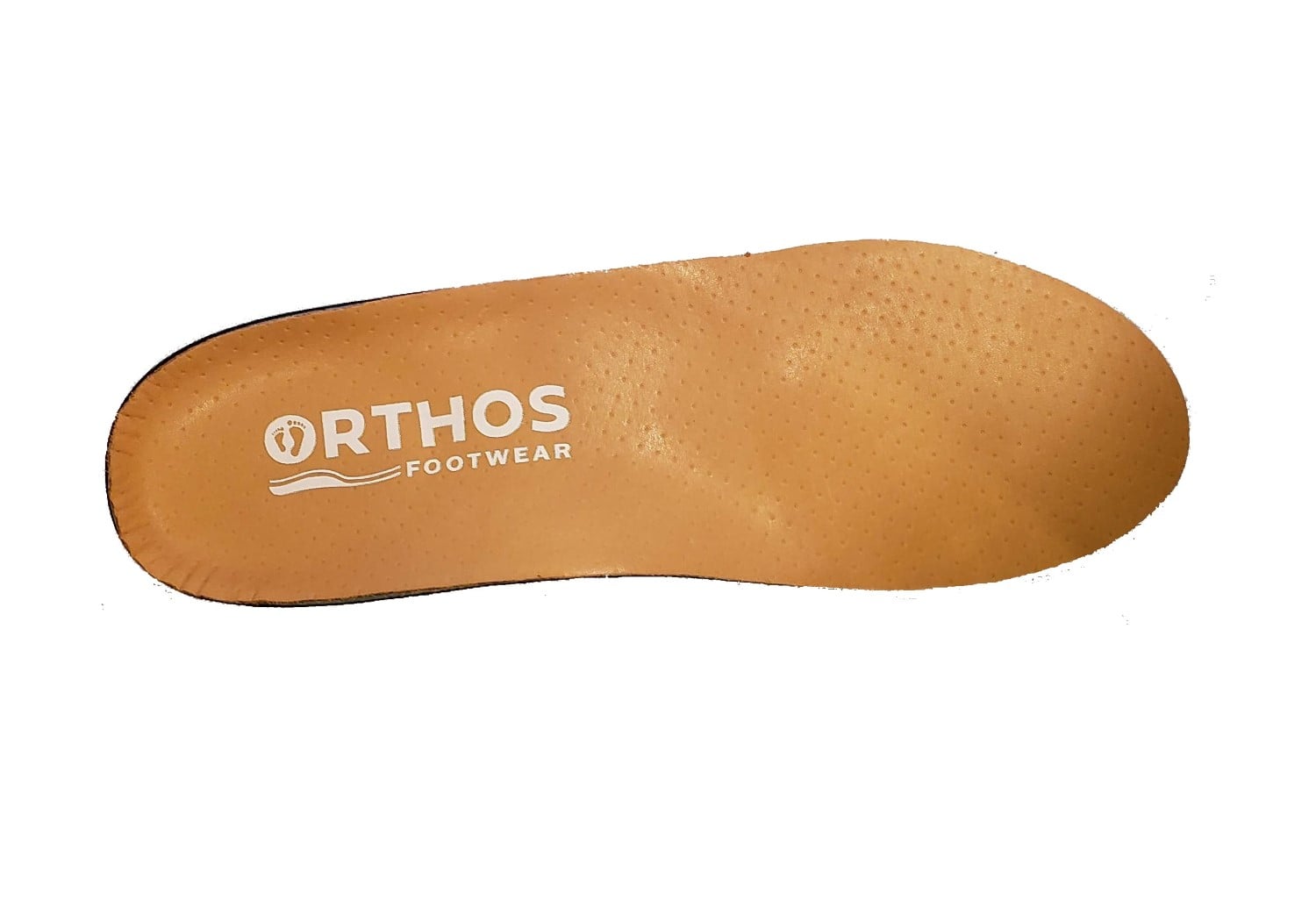 ORTHOS Footwear Replacement Orthotic Insoles Full Length - leather top Tan - Leather