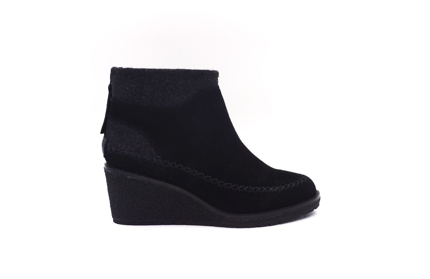 Pendleton Women's Arago Zip Wedge Wool &amp; Waterproof - Black - Lateral Side