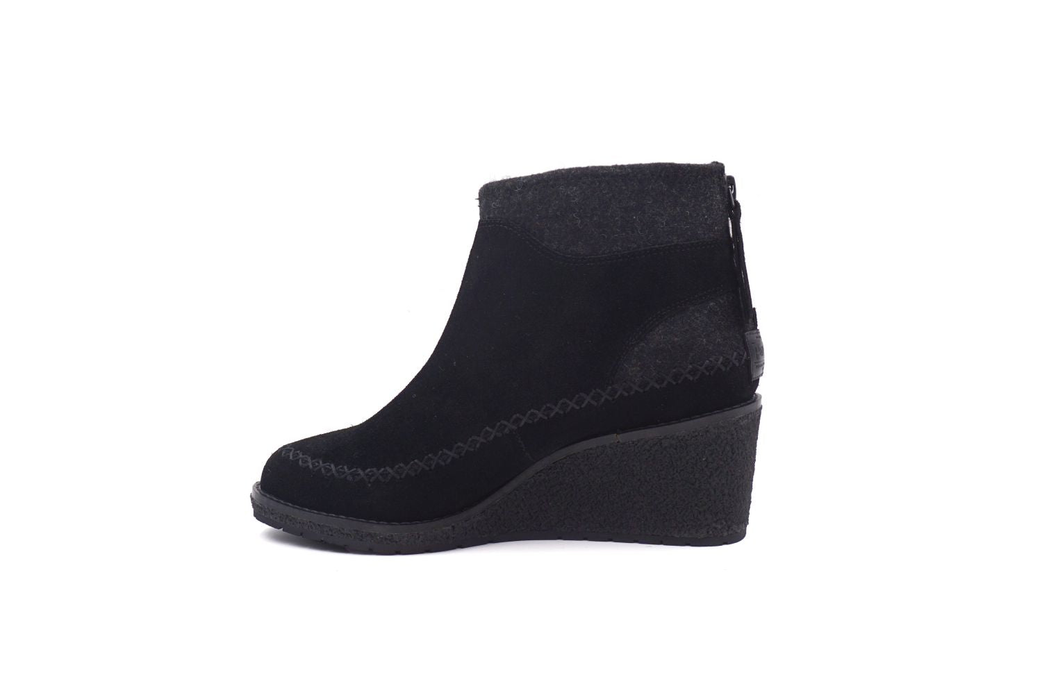 Pendleton Women's Arago Zip Wedge Wool &amp; Waterproof - Black - Medial Side