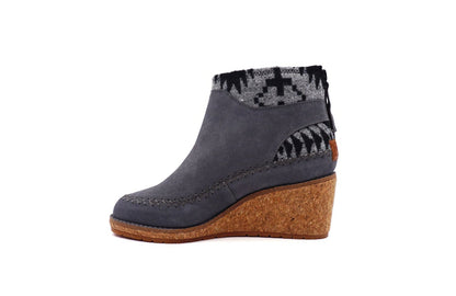 Pendleton Women's Arago Zip Wedge Wool &amp; Waterproof - Steel Gray - Medial Side