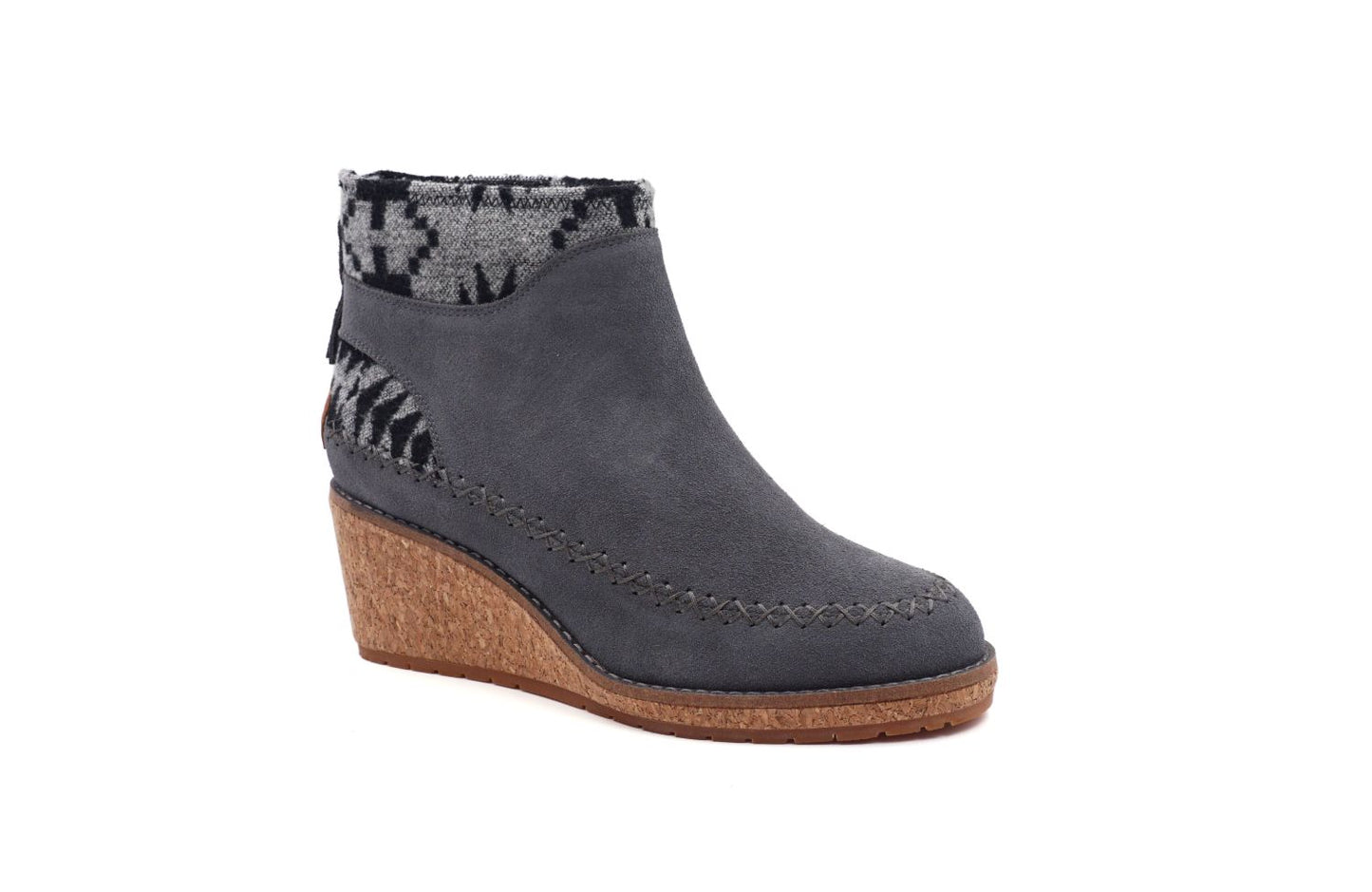 Pendleton Women's Arago Zip Wedge Wool &amp; Waterproof - Steel Gray - Angle