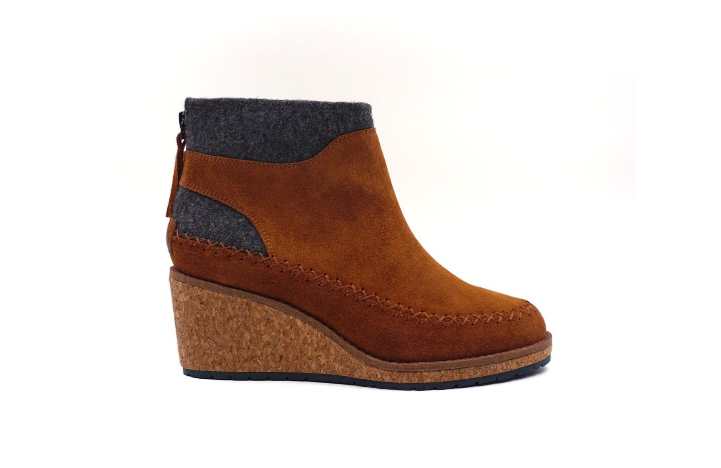 Pendleton Women's Arago Zip Wedge Wool &amp; Waterproof - Caramel Cafe - Lateral Side