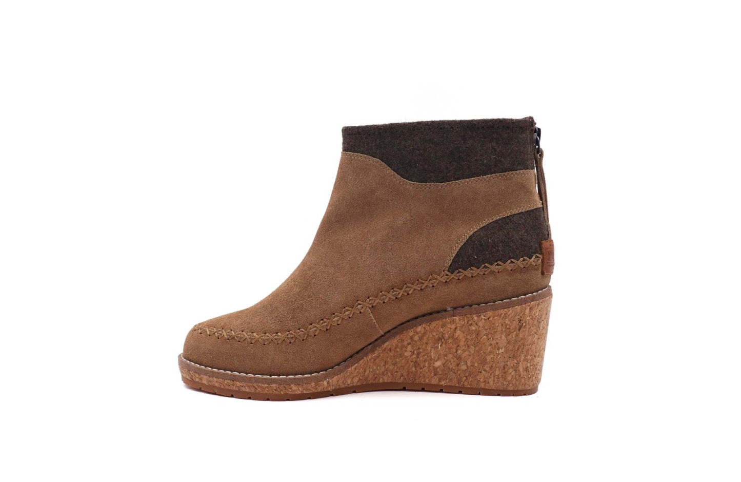 Pendleton Women's Arago Zip Wedge Wool &amp; Waterproof - Toasted Coconut - Medial Side