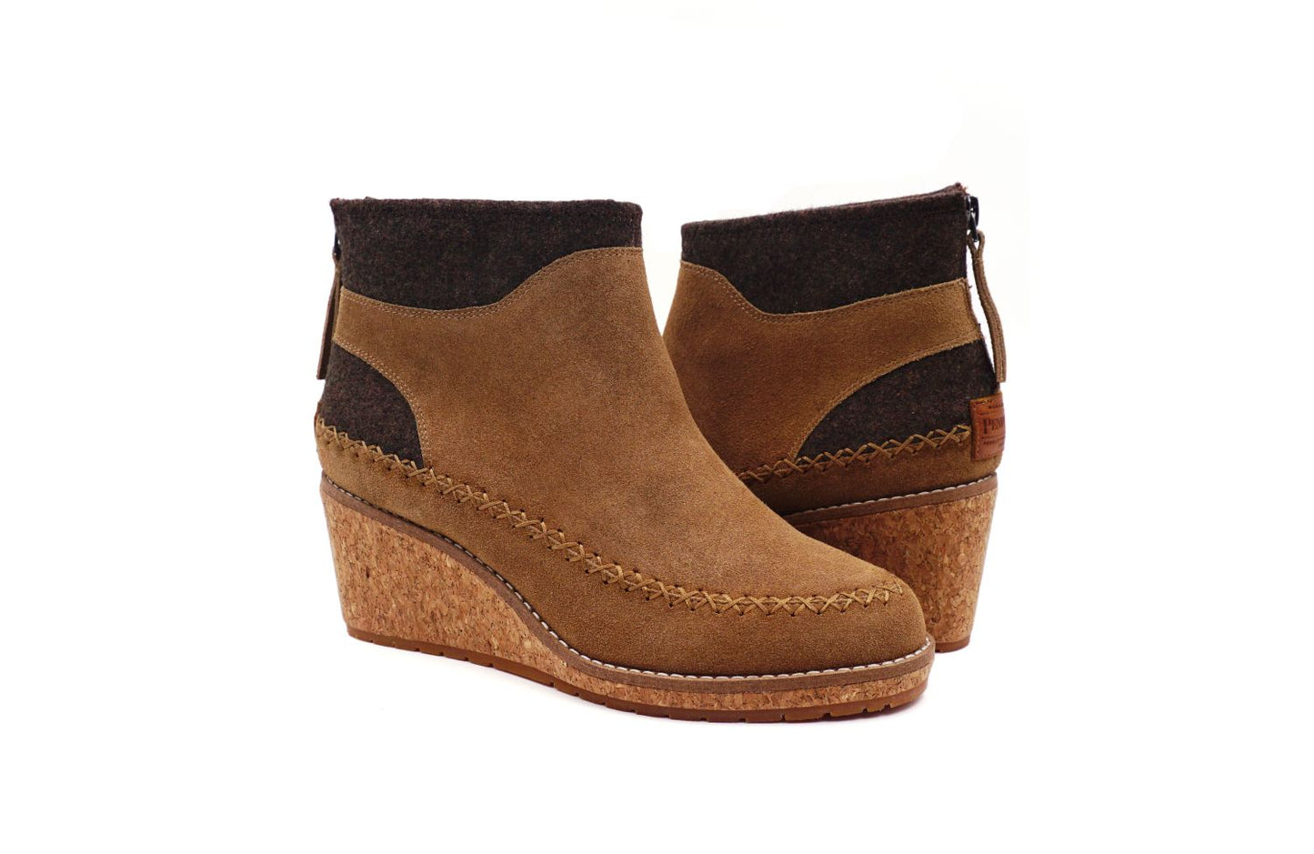 Pendleton Women's Arago Zip Wedge Wool &amp; Waterproof - Toasted Coconut - Pair