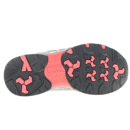 Propet Cora Women's Hiking Shoe - Black/hot Pink - bottom view