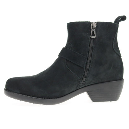 Propet Memphis Women's Boot - Black Suede - inside view