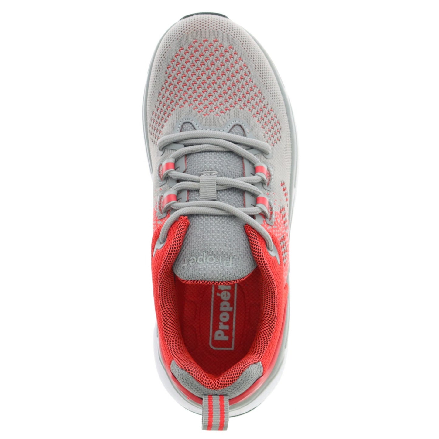 Propet Ultra Women's Shoe - Lt Grey/salmon - top view