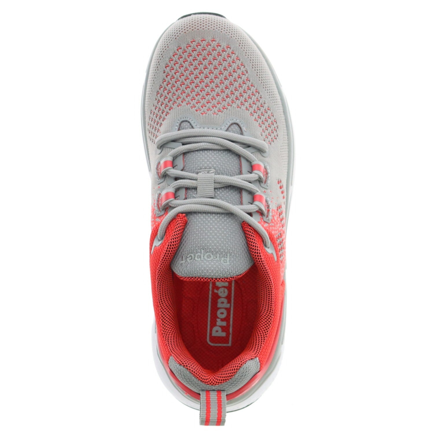 Propet Ultra Women's Shoe - Lt Grey/salmon - top view