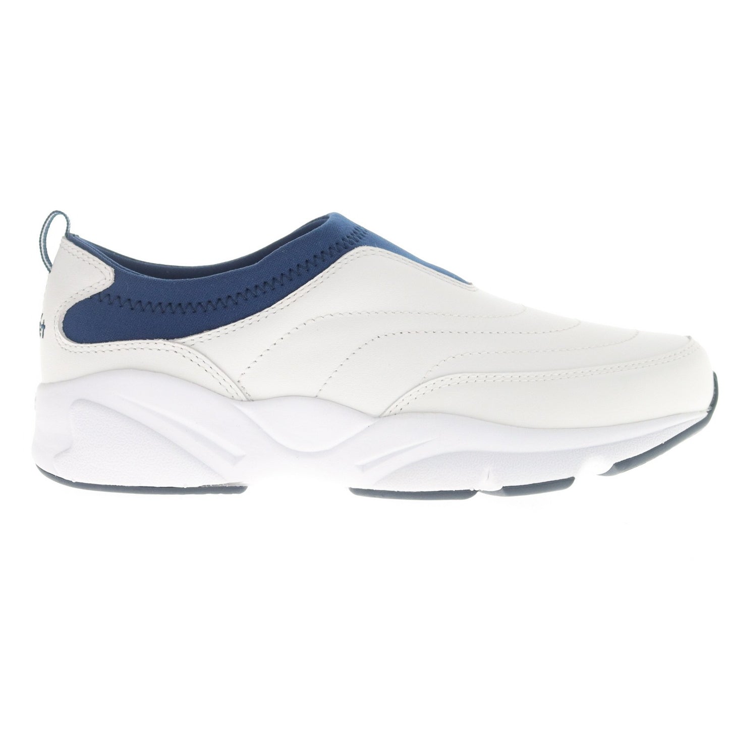 Propet Stability Slip-on Women's Walking Shoe - White/navy - outside view