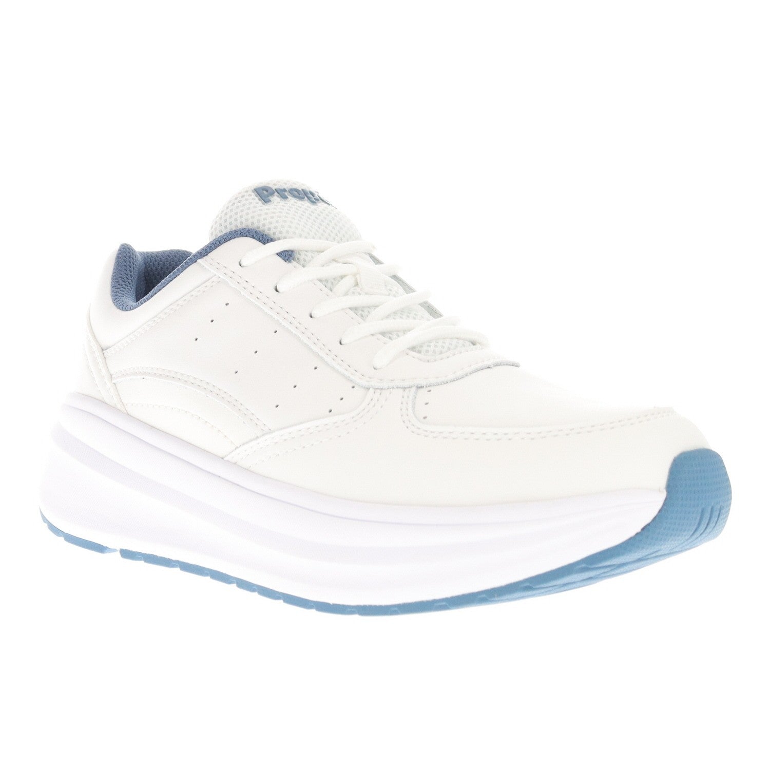 Propet Ultima Women's Shoe - White/denim - angle main