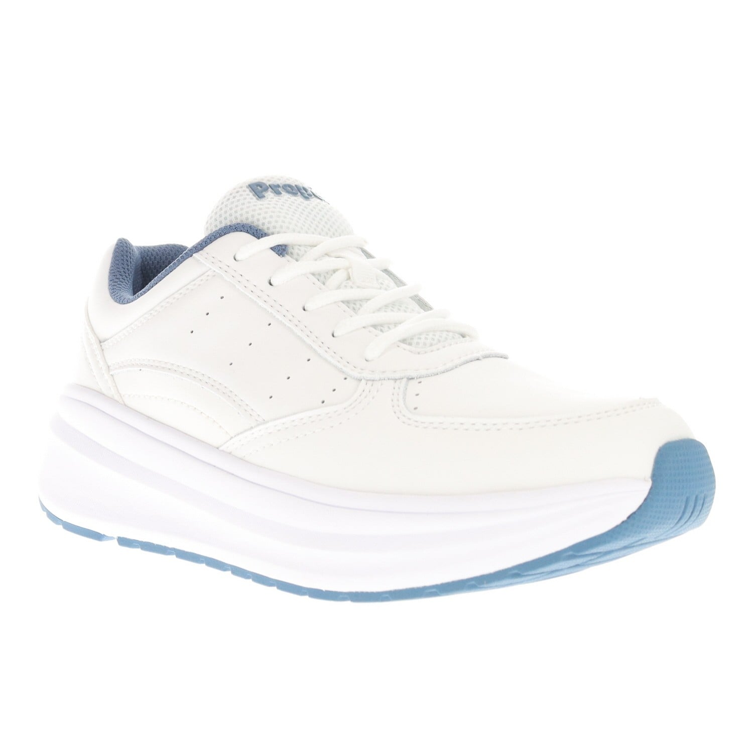 Propet Ultima Women's Shoe - White/denim - angle main